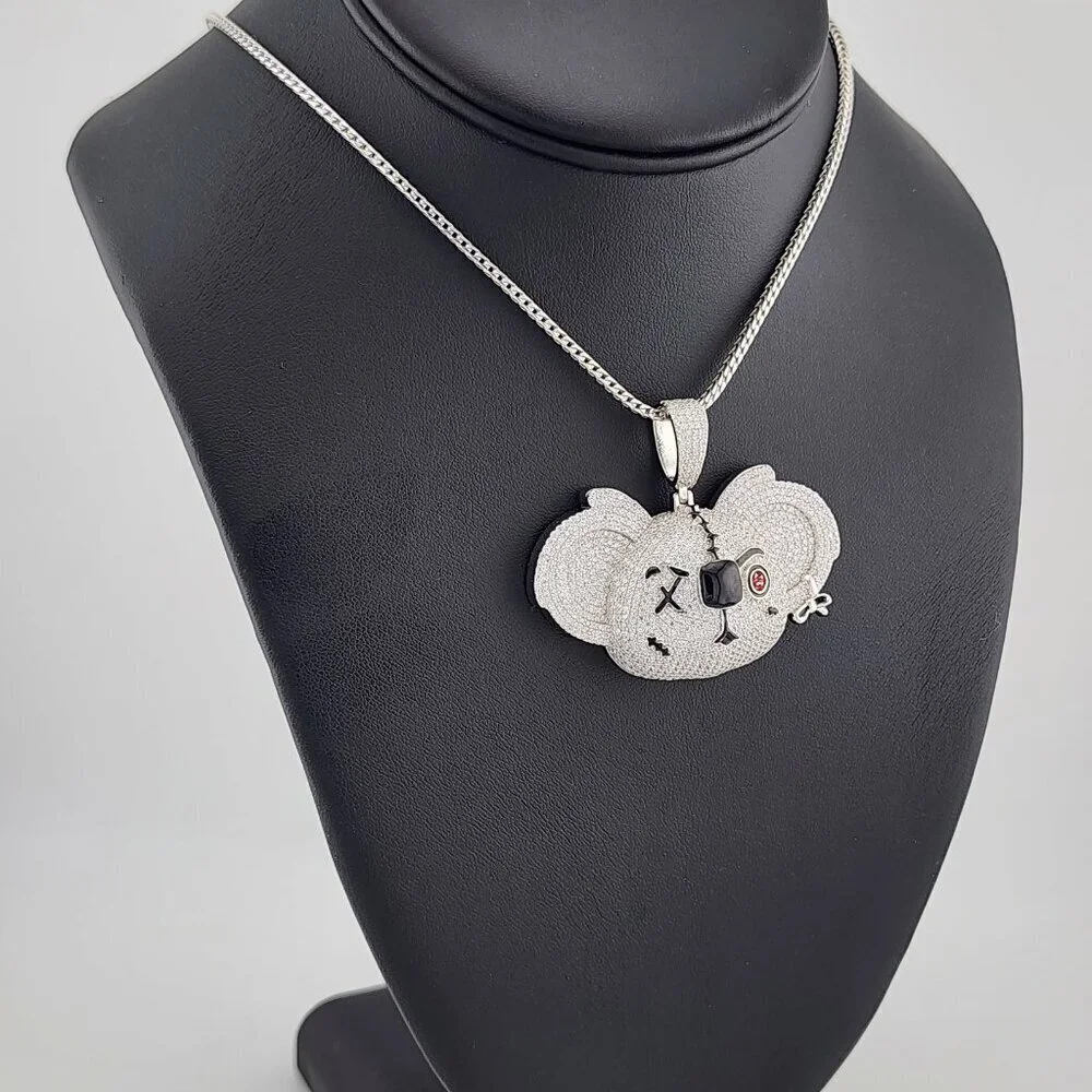 Wildly Cute: 925 Sterling Silver Koala Face Necklace